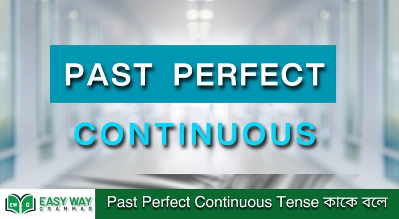 Past Perfect Continuous Tense কাকে বলে