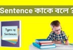 Sentence কাকে বলে? Sentence কত প্রকার ও কি কি?