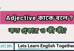 Adjective কাকে বলে? Adjective এর প্রক