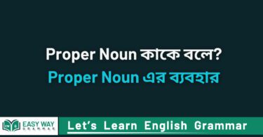 Proper Noun কাকে বলে? Proper Noun এর ব্য