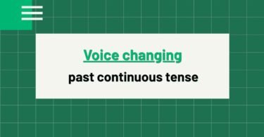Voice changing of past continuous tense