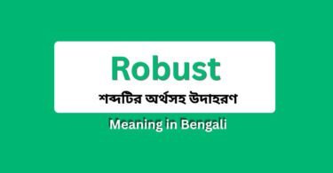 Robust meaning in bengali