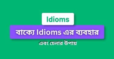 বাক্যে Idioms এর ব্যবহার এবং চেনার উপায়